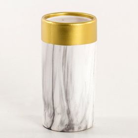 Euro Flora 8,5x20 cm Gold Mermer Desenli Seramik Vazo