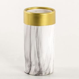 Euro Flora 8,5x20 cm Gold Mermer Desenli Seramik Vazo