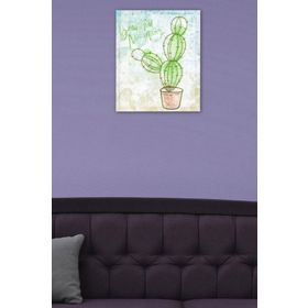 Euro Flora Dekoratif 3D Kaktüs 40x50 cm Metalli Tablo
