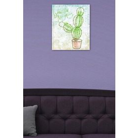 Euro Flora Dekoratif 3D Kaktüs 40x50 cm Metalli Tablo