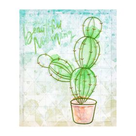Euro Flora Dekoratif 3D Kaktüs 40x50 cm Metalli Tablo
