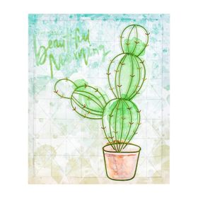 Euro Flora Dekoratif 3D Kaktüs 40x50 cm Metalli Tablo