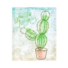Euro Flora Dekoratif 3D Kaktüs 40x50 cm Metalli Tablo