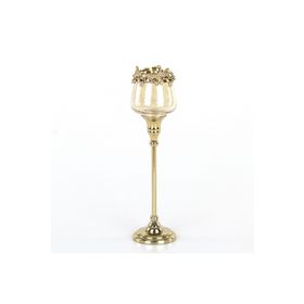 Euro Flora Metal Yıldız Standlı 33x12x43 cm Cam Mumluk
