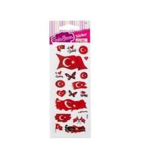 Euro Flora Türk Bayrağı Sticker Seti