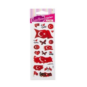 Euro Flora Türk Bayrağı Sticker Seti