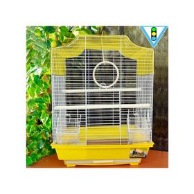 Euro Gold 34.5x28x45.5 cm Renkli Beşgen Çatılı Kuş Kafesi