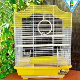 Euro Gold 34.5x28x45.5 cm Renkli Beşgen Çatılı Kuş Kafesi