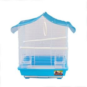 Euro Gold Kuş Telli Üçgen Çatılı Mavi 31x42x45 cm Kuş Kafesi