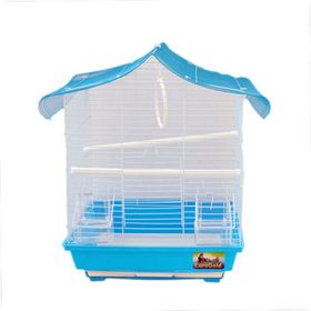 Euro Gold Kuş Telli Üçgen Çatılı Mavi 31x42x45 cm Kuş Kafesi