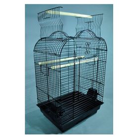 Euro Gold Pet Açılır Çatılı Siyah 47x36x70 Papağan Kafesi