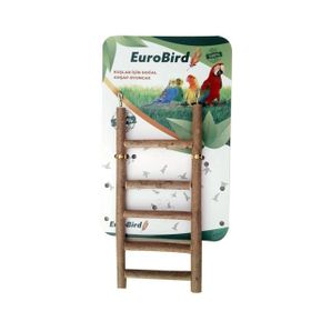 EuroBird Merdiven 5 Basamak Doğal Ahşap Kuş Oyuncağı