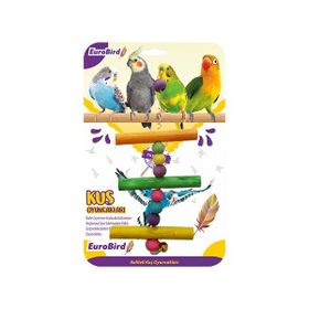 EuroBird Üçlü Tahta Merdiven Kuş Oyuncağı