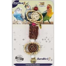 EuroBird Zilli 2 Hasır 2 Top 1 Koçan Kuş Oyuncağı