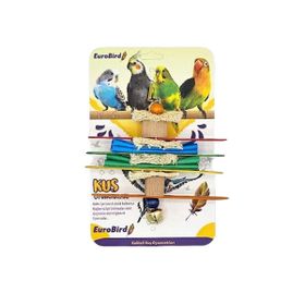 EuroBird Zilli 2 Küp 4 Tahta 2 Keçe Kuş Oyuncağı