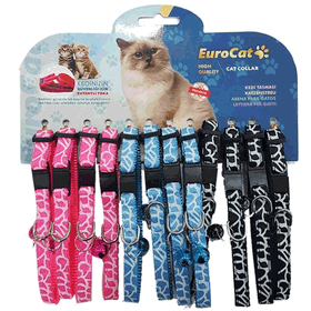 Eurocat 10 mm 28 cm 12 Adet Çizgi Desenli Kedi Boyun Tasması