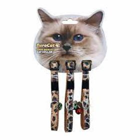 Eurocat 10 mm 28 cm Leopar Desenli Kedi Boyun Tasması