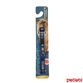 EuroCat 28 cm 10 mm Mavi Bayrak Desenli Kedi Boyun Tasması