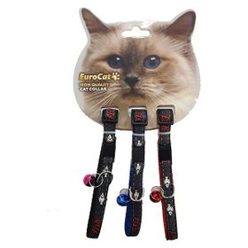 Eurocat 3'lü Balık Desenli Çıngıraklı Kedi Boyun Tasması