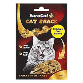 Eurocat 50 gr Düşük Tahıllı Catnip Biftek ve Morina Balıklı Kedi Ödülü