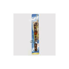 Eurocat Kahve 10 mm 28 cm Çapa Desenli Kedi Boyun Tasması