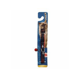Eurocat Kırmızı 10 mm 28 cm Çizgi Desenli Kedi Boyun Tasması