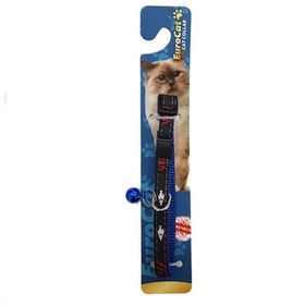 Eurocat Mavi 10 mm-28 cm Balık Desenli Kedi Boyun Tasması