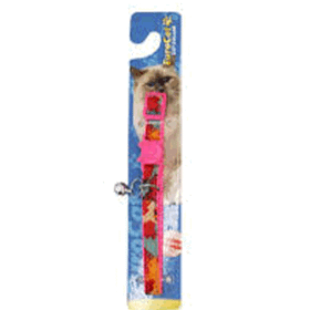 Eurocat Pembe 10 mm 28 cm Dalga Desenli Kedi Boyun Tasması