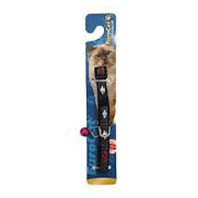 Eurocat Siyah 10 mm-28 cm Balık Desenli Kedi Boyun Tasması