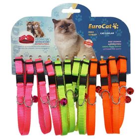 Eurocat Turuncu 10 mm 28 cm 12 Adet Desenli Renkli Kedi Boyun Tasması