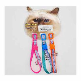 Eurocat Turuncu 10 mm 28 cm Çiçek Desenli Kedi Boyun Tasması