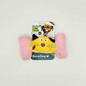 Eurodog 19,5x11 cm Pembe Örgü Peluş Kemik Köpek Oyuncağı