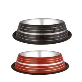 Eurodog 24 Oz Siyah Çizgili 17 cm Mama Kabı