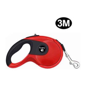 Eurodog 3 m Kırmızı Siyah Otomatik Şerit Köpek Gezdirme Tasması