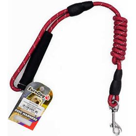 Eurodog 8 mm x 120 cm Reflektörlü Kırmızı Köpek Uzatma Tasması