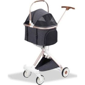 Eurodog 83x48.5x110 cm Koyu Gri Katlanabilir Köpek Arabası
