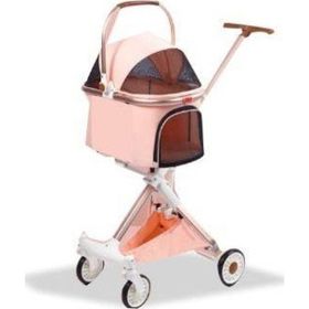 Eurodog 83x48.5x110 cm Pembe Katlanabilir Köpek Arabası