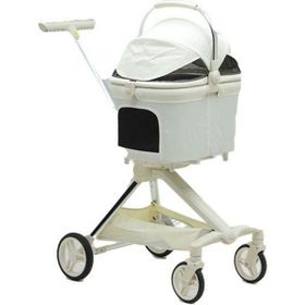 Eurodog Beyaz 66x52x110 cm Katlanabilir Köpek Arabası