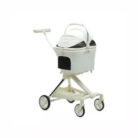 Eurodog Beyaz 66x52x110 cm Katlanabilir Köpek Arabası