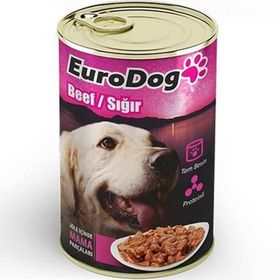 EuroDog Biftekli 415 gr Yetişkin Köpek Konserve