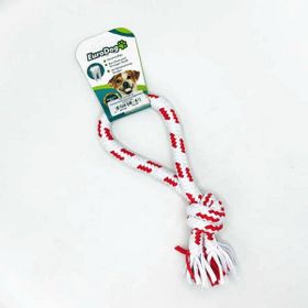 Eurodog Halka Tek Düğüm Kırmızı Beyaz 25 cm Diş İpi