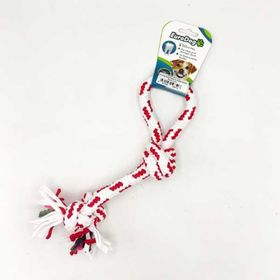 Eurodog Halka Üç Düğüm Kırmızı Beyaz 30 cm Diş Ipi