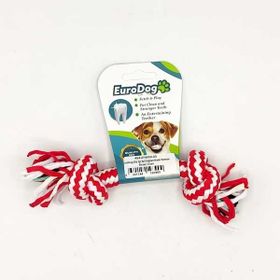 Eurodog İki Düğüm İnce Kırmızı Üzeri Beyaz 15 cm Diş Ipi