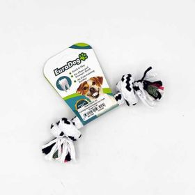 Eurodog İki Düğüm İnce Siyah Beyaz 15 cm Diş İpi