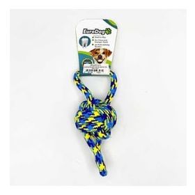 Eurodog İki Halka Tek Düğüm Yeşil Sarı Mavi 20 cm Diş İpi
