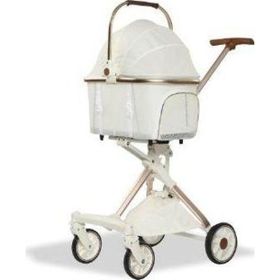 Eurodog Katlanabilir Beyaz 80.5x48.5x112 cm Köpek Arabası