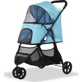 Eurodog Katlanabilir Mavi 74.5x52.2x98 cm Köpek Arabası