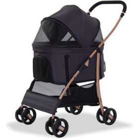 Eurodog Katlanabilir Siyah 64x50x98 cm Köpek Arabası