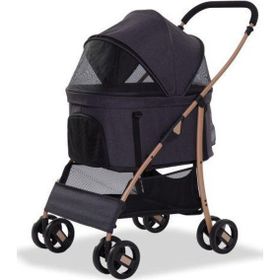 Eurodog Katlanabilir Siyah 64x50x98 cm Köpek Arabası