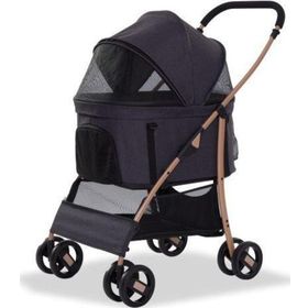 Eurodog Katlanabilir Siyah 64x50x98 cm Köpek Arabası